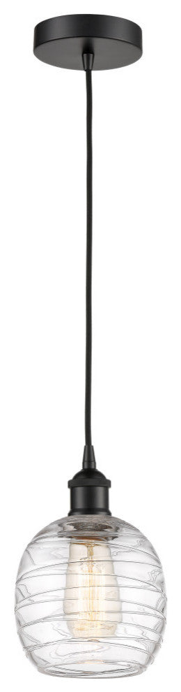 Innovations 616-1P-BK-G1013-LED 1-Light Mini Pendant, Matte Black