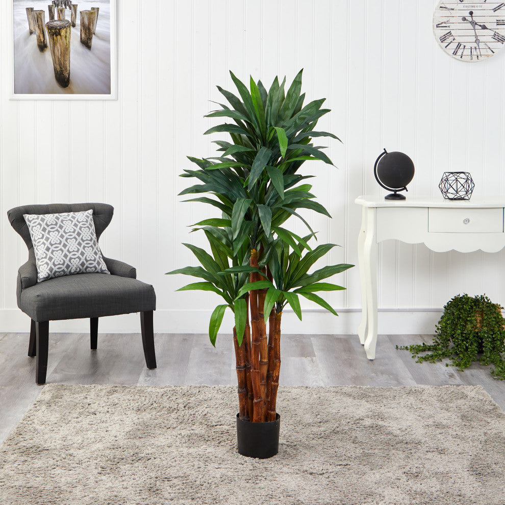 4.5' Dracaena Artificial Tree With Natural Trunk