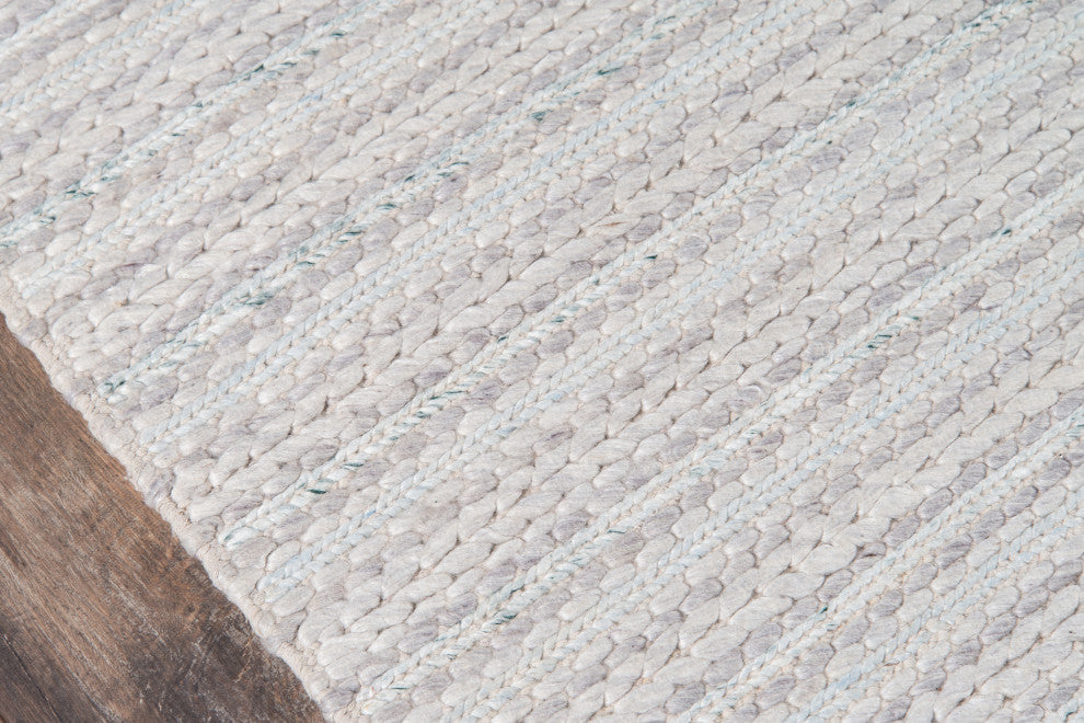 Momeni Andes Wool and Viscose Hand Woven Light Gray Runner 2'3"x8'