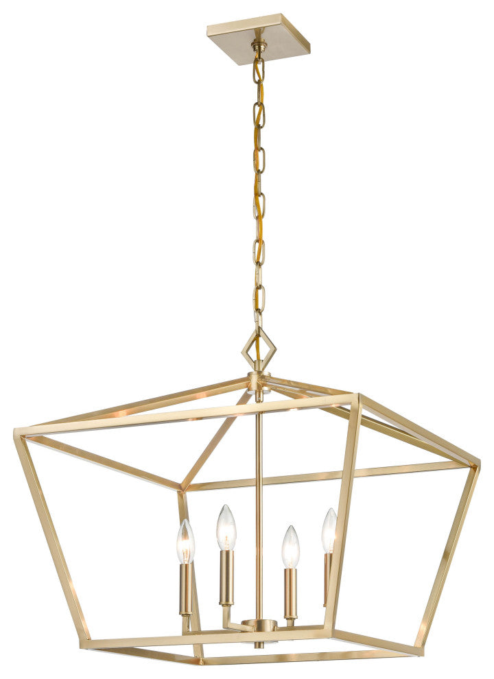 4-Light 23" Modern Gold Pendant