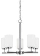 Generation Lighting Lighting 5-Light Chandelier, Chrome