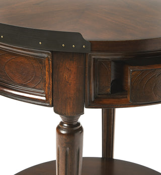 Sampson  Accent Table with Storage, Dark Brown