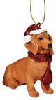 Dachshund Holiday Dog Ornament Sculpture