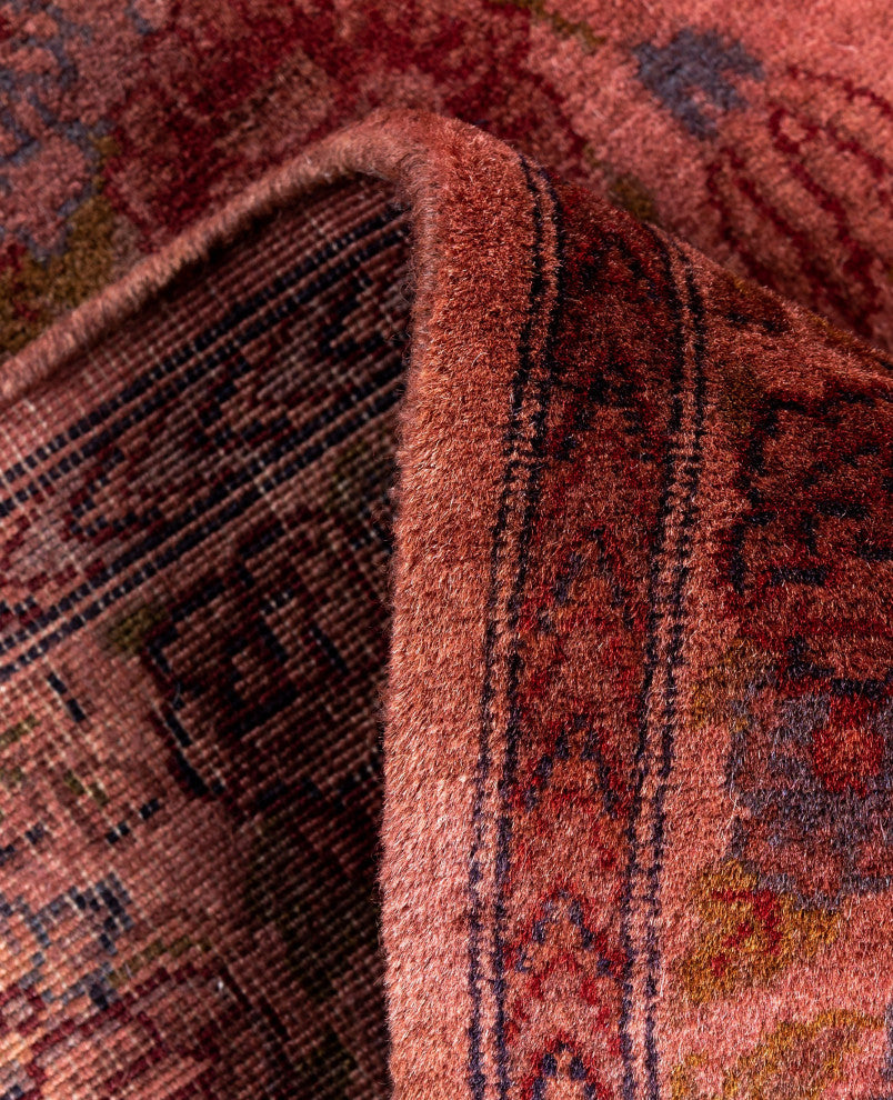 Overdyed One-of-a-Kind Hand-Knotted Area Rug Pink, 2' 7" x 10' 2"