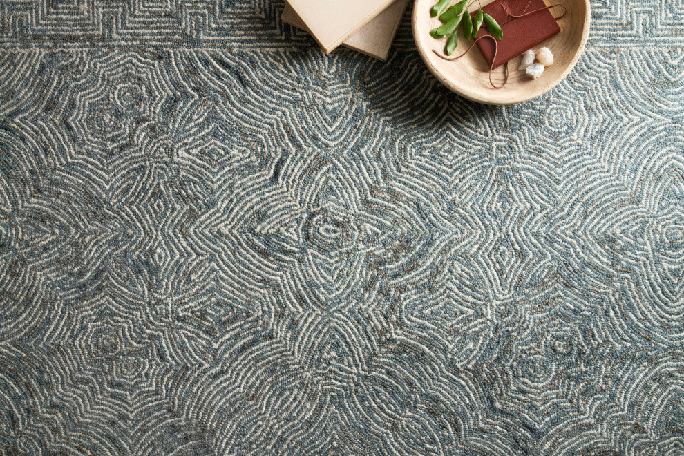 Denim Wool Ziva Area Rug, 7'9"x9'9"