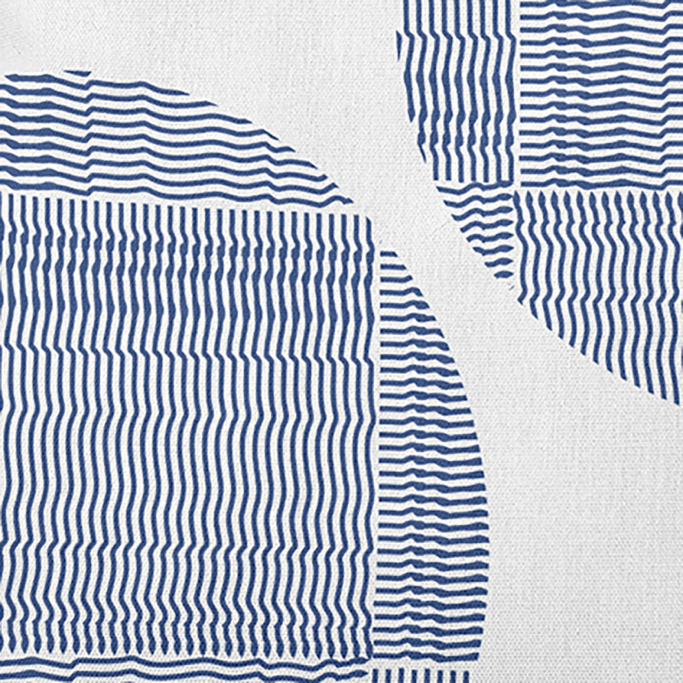 Circles and Squares Polyester Indoor Pillow, Nautical Navy, 16"x16"