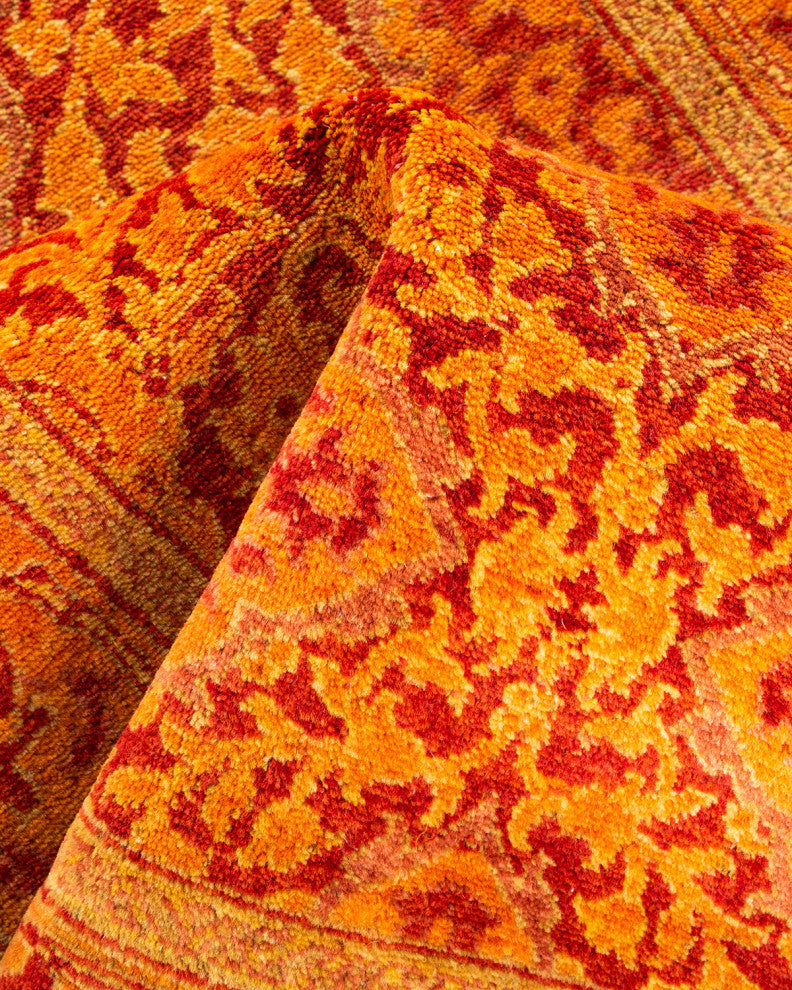 Mogul, One-of-a-Kind Hand-Knotted Area Rug Orange, 2'7"x13'9"
