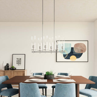 Skylark 6-Light Chandelier, Clear Polished Nickel
