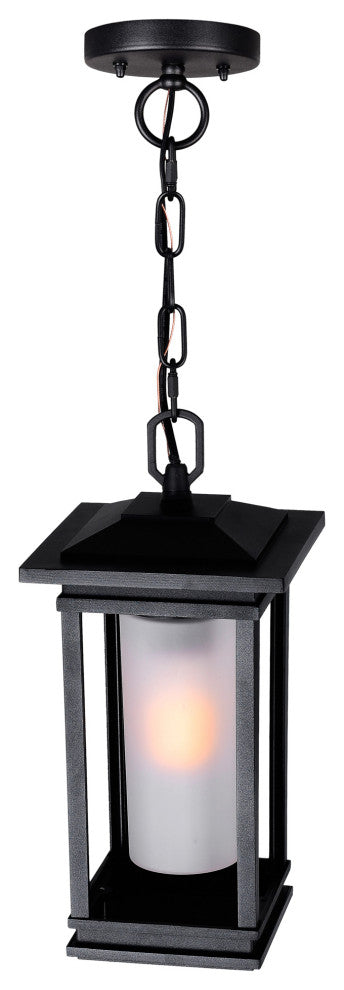 Granville 1 Light Black Outdoor Hanging Light