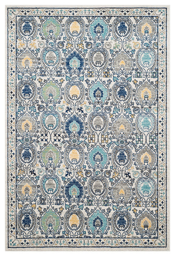 Safavieh Evoke Evk251D Rug, Ivory/Grey, 6'7" X 9'0"