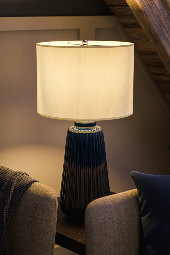 Kenroy 33158NAVY 1-Light Table Lamp, Ziggy