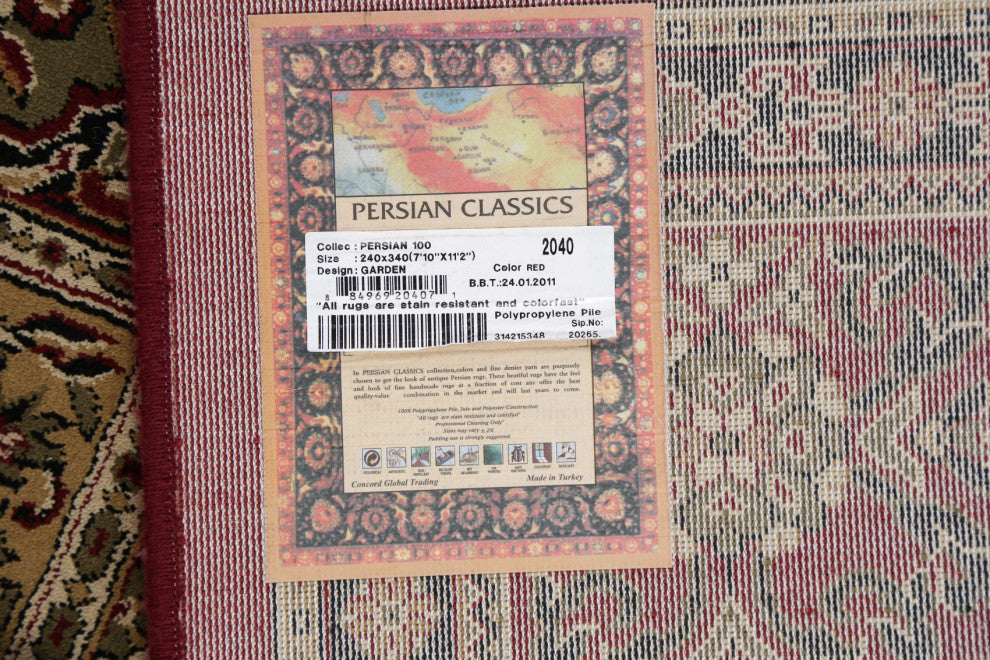 Bakhtiari Patchwork Traditional Area Rug Wool Turkish Carpet, 11'0"x7'11