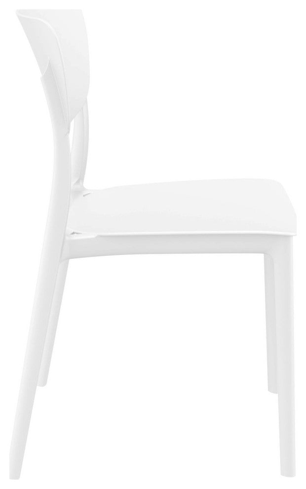 Monna Outdoor Dining Chair, Set of 2, White
