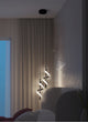 MIRODEMIÂ® Tovo San Giacomo | Ribbon Design Chandelier for Bedroom, Black, B, Cool Light