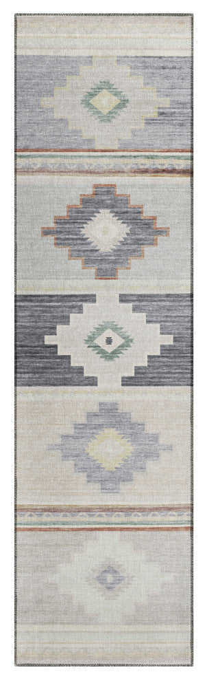 Indoor/Outdoor Phoenix PH1 Ivory Machine Washable 2'3" x 7'6" Runner Rug
