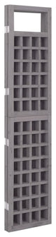 vidaXL Solid Fir Wood 4-Panel Room Divider/Trellis Gray 63.4" Privacy Screen