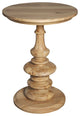 Old Elm Pedestal Side Table
