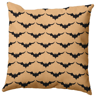 18" x 18" Bat Colony Decorative Throw Pillow, Pale Gold