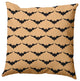 18" x 18" Bat Colony Decorative Throw Pillow, Pale Gold