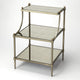 Butler Peninsula Metal and Glass Side Table
