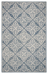 Safavieh Micro-Loop Collection MLP515 Rug, Blue/Ivory, 4' X 6'