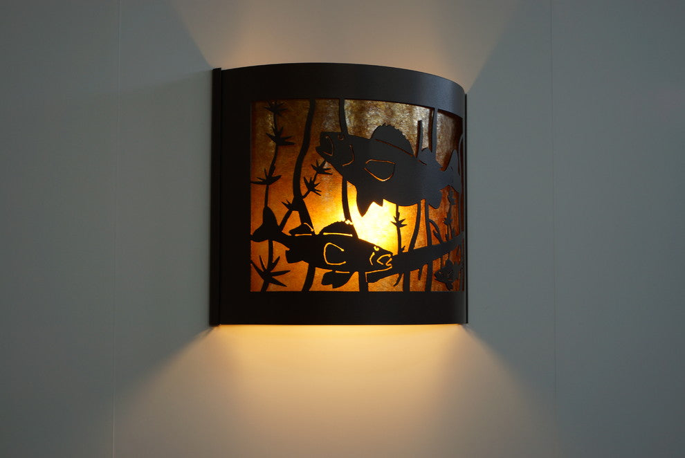 Walleye Decorative Sconce, Facing Left, 14"