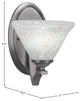 Zilo Wall Sconce, Graphite, 7" Gold Ice Glass