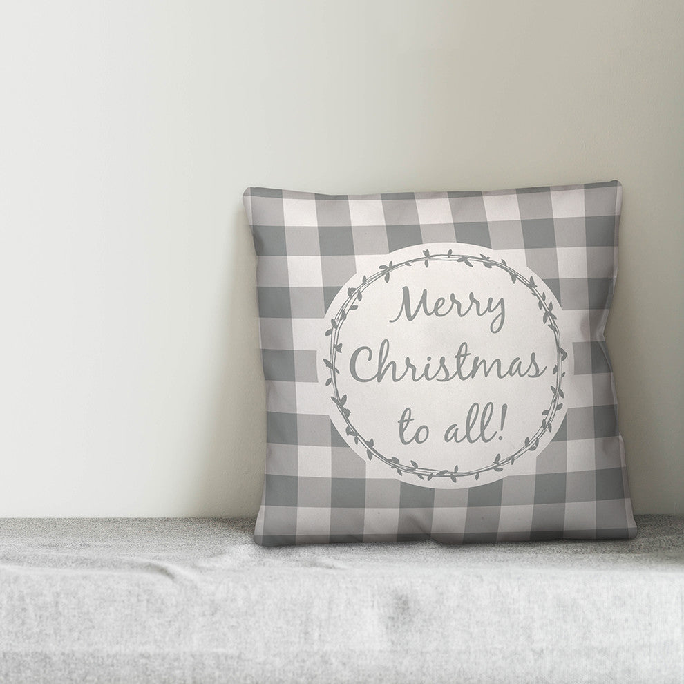 Merry Christmas To All 16"x16" Throw Pillow
