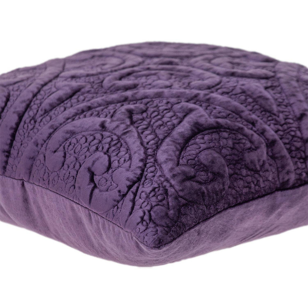 Parkland Collection Cristal Transitional Quilted Purple Throw Pillow