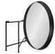 Celia Round Mirrored Coffee Table, Black 28.25x28.25x19