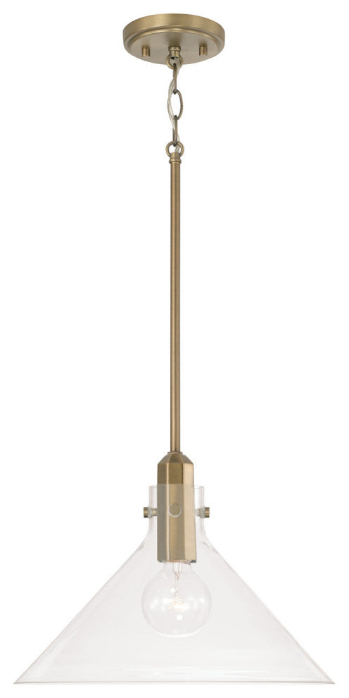 Capital Lighting, 345811AD, 14"Wx10"H 1-Light Pendant