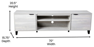 70" Gray Storage TV Stand