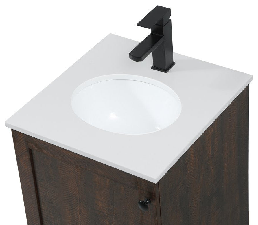 Home Living 19" Farmhouse Expresso-Light Bathroom Vanity