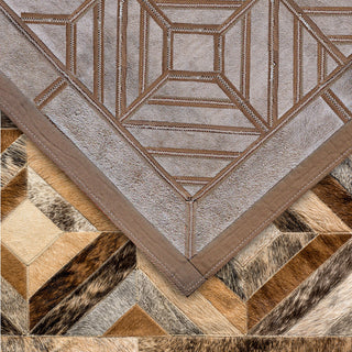 Cowhide Patchwork Rug, Pandora, Jasper, 10'x14'