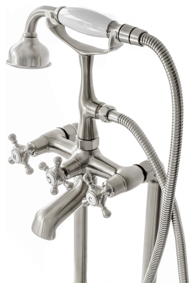 SevenFalls 8019 Telephone Double Lever Handles Clawfoot Floor Mounted Tub Filler