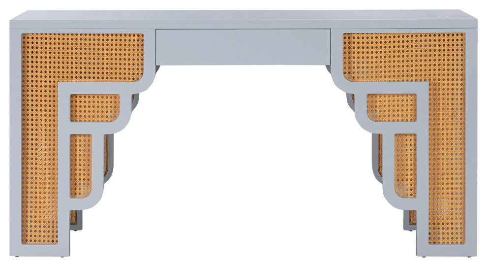 Suzie Rattan Executive Desk, Blue