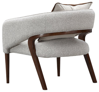 Houston Accent Chair, Pebble/Walnut