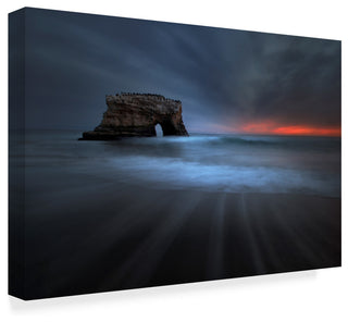 Jianyi Wu 'Natural Bridges At Sunset' Canvas Art, 47"x30"