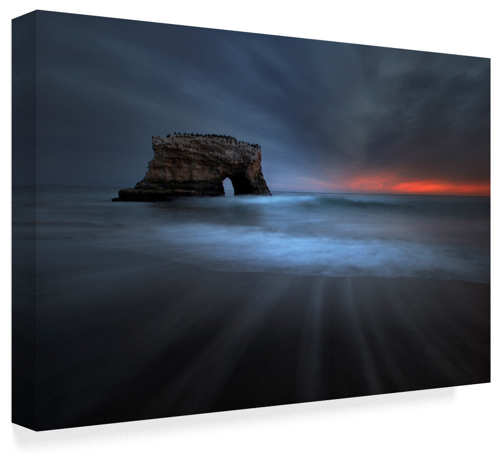 Jianyi Wu 'Natural Bridges At Sunset' Canvas Art, 47"x30"