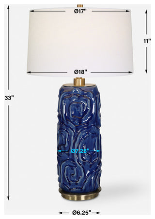 Uttermost Zade Blue Table Lamp