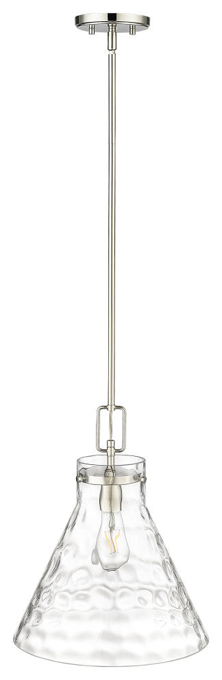 1 Light 14 in. Polished Nickel Pendant