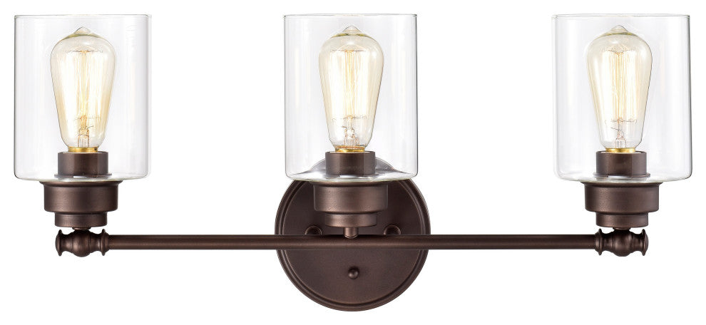 CHLOE Lighting KARSON Transitional 3-Light Oil Rubbed Bronze Bath Fixture
