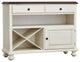 Sunset Trading Andrews Server, Antique White With Chestnut Brown Top