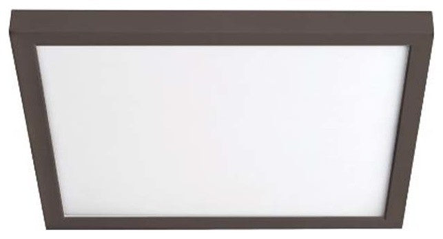 Square LED 11" Flush Mount 3000K, Bronze