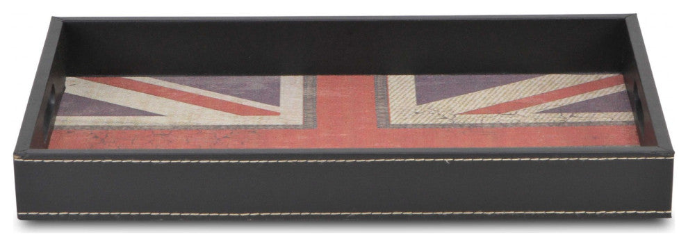 Union Jack Faux Leather Serving Tray