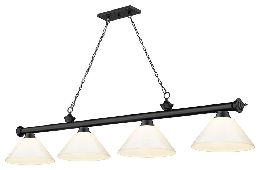 Zlite 2306-4MB-PWH 4-Light Billiard, White