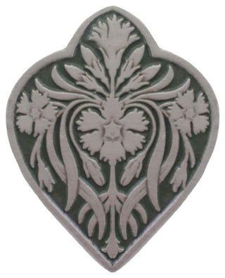 Dianthus Knob, Antique-Style Pewter-Sage