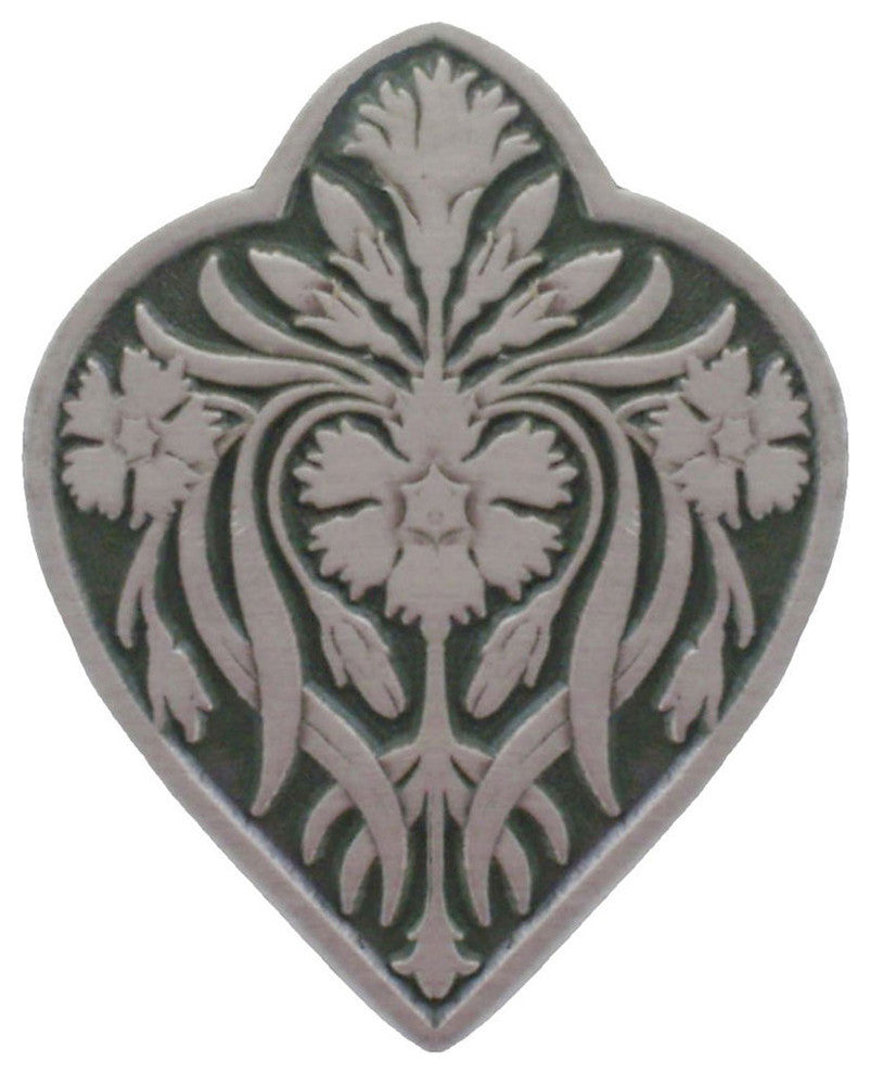 Dianthus Knob, Antique-Style Pewter-Sage