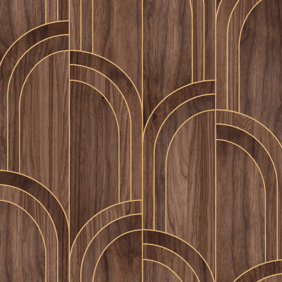 Modella Wood Wallpaper, Walnut