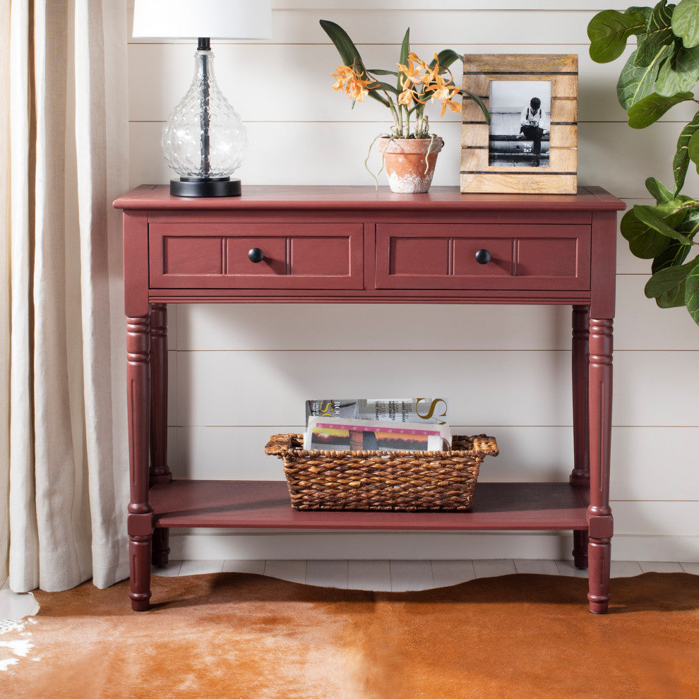 Safavieh Samantha 2-Drawer Console, Red